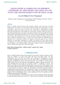 Geostatistical Modelling of Sediment Chemistry of Ashtamudi Lake Using Gis and Study the Change During Past Several Years