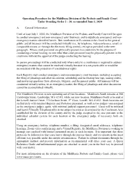 Operating Procedure for the Middlesex Division of the Probate and Family Court Under Standing Order 2 – 20, As Amended June 1, 2020
