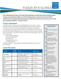 Fuqua At-A-Glance