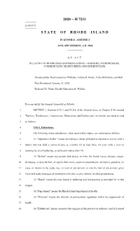 H 7231 State of Rhode Island