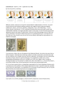 Leonhard Euler English Version