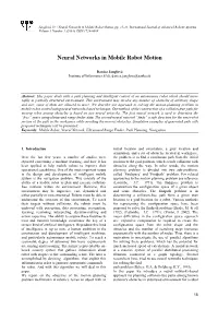 Neural Networks in Mobile Robot Motion, Pp
