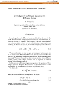 On the Eigenvalues of Integral Operators with Difference Kernels