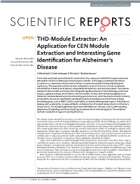An Application for CEN Module Extraction And