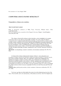 Computers and Economic Democracy