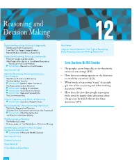 Reasoning and Decision Making