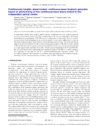 Continuously Tunable, Phase-Locked, Continuous-Wave Terahertz