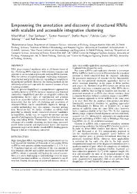 Empowering the Annotation and Discovery of Structured Rnas With