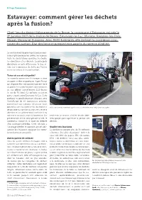 Estavayer: Comment Gérer Les Déchets Après La Fusion?