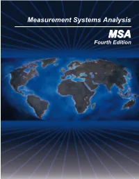 Measurement Systems Analysis