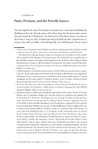 Pants, Persians, and the Priestly Source