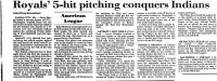 Pitching Conquers Indians