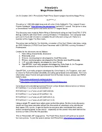 Primegrid's Mega Prime Search