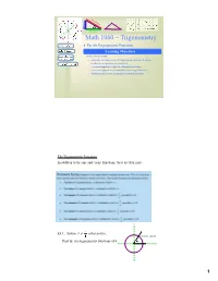Trigonometric Functions