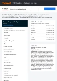 113K Bus Time Schedule & Line Route