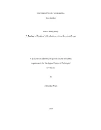 A Reading of Porphyry's on Abstinence From