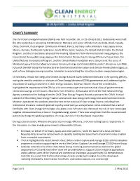 Chair's Summary of the Third Clean Energy Ministerial (CEM3)