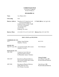 Curriculum Vitae Format