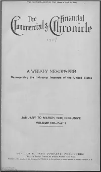 January to March 1930, Inclusive: Index To