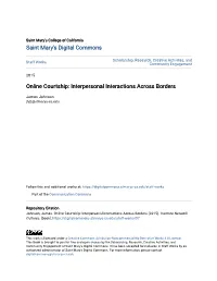 Online Courtship: Interpersonal Interactions Across Borders