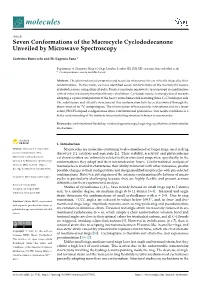 Seven Conformations of the Macrocycle Cyclododecanone Unveiled by Microwave Spectroscopy