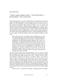 Class and Gender in Bernard Shaw's Plays Unpleasant
