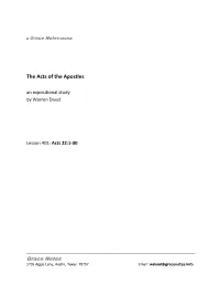 Lesson 401: Acts 22:1-30