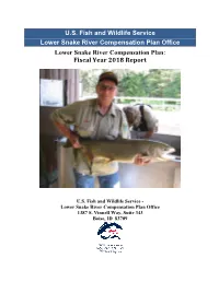 Lower Snake River Compensation Plan: Fiscal Year 2018 Report