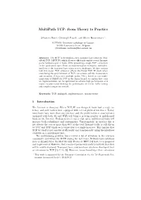 Multipath TCP: from Theory to Practice