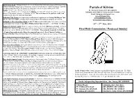 Parish Newsletter Please Forward Jessica Feerick Your List with Names and Dates and They Will Be Included Annually in the Newsletter