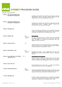 Sydney Program Guide
