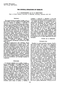 The Grystal Structure of Rosetite