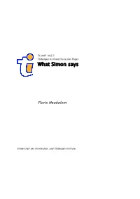 What Simon Says