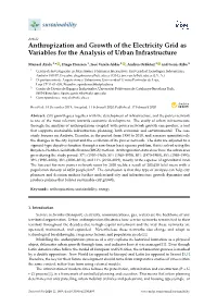Anthropization and Growth of the Electricity Grid As Variables for the Analysis of Urban Infrastructure