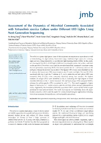 Assessment of the Dynamics of Microbial Community Associated with Tetraselmis Suecica Culture Under Different LED Lights Using N