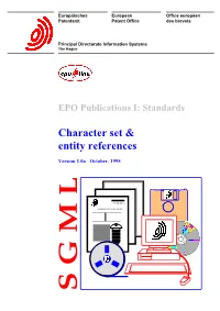 Character Set & Entity References