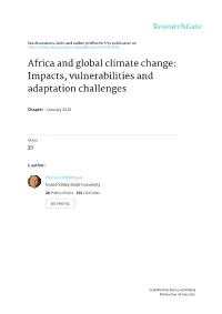 Africa and Global Climate Change: Impacts, Vulnerabilities and Adaptation Challenges