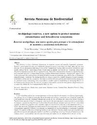 Archipelago Reserves, a New Option to Protect Montane Entomofauna and Beta-Diverse Ecosystems
