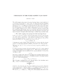 COHOMOLOGY of the STABLE MAPPING CLASS GROUP the Stable Mapping Class Group Is the Group of Isotopy Classes of Automorphisms Of