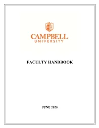 Faculty Handbook