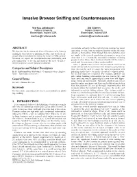 Invasive Browser Sniffing and Countermeasures