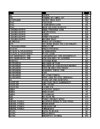 Music List (PDF)