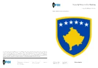 Security Force in the Making: Capacity Building in Kosovo
