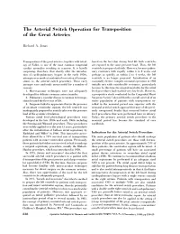 The Arterial Switch Operation for Transposition of the Great Arteries