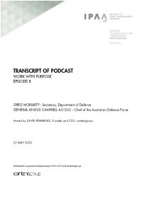 Transcript of Podcast Work with Purpose Episode 8