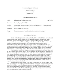 Archives and Special Collections