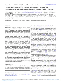 Chronic Anthropogenic Disturbance As a Secondary Driver of Ant Community Structure: Interactions with Soil Type in Brazilian Caatinga