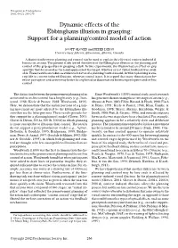 Dynamic Effects of the Ebbinghaus Illusion in Grasping: Support for a Planning/Control Model of Action