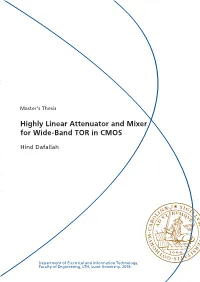 Highly Linear Attenuator and Mixer for Wide-Band TOR in CMOS
