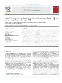 Online/Offline Injection Seeding System with High Frequency-Stability and Low Crosstalk for Water Vapor DIAL